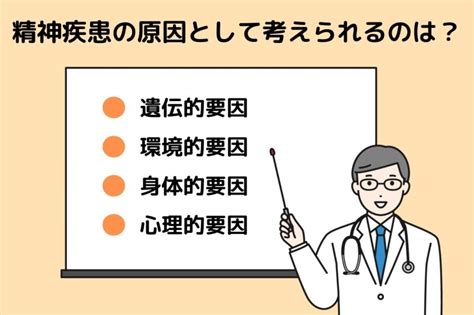 精神病 症状|精神疾患の原因として考えられるのは？精神疾患の種。